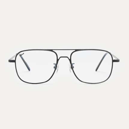 페이크미 나폴레옹80 MBK 무광 검정 보잉 패션 사각 안경테 주우재 안경