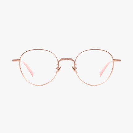 이츠모 뮤즈 MUSE C3  핑크 로즈골드 동글이 티타늄 안경테 여자 안경