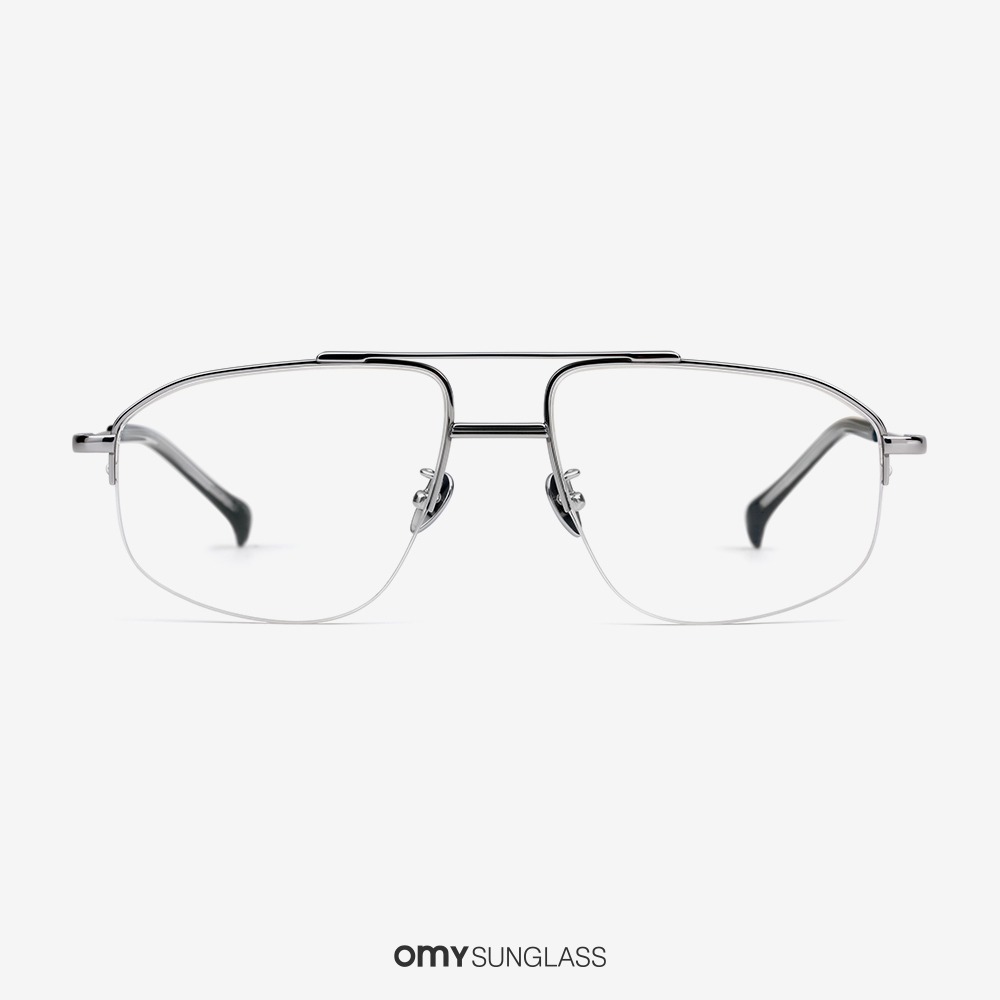 프로젝트프로덕트 CL14 CWG 실버 은테 티타늄 반무테 직장인 오피스 패션 안경