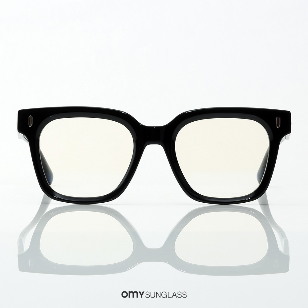 래쉬 에스타입 시안 C1 블랙뿔테 두꺼운 각진 오버사이즈 남성 여성 안경