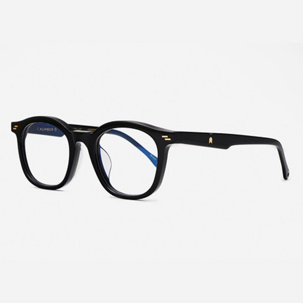 스프링스트링스 안경테 아이넘버5 블랙 깔끔한 모던 클래식 뿔테 안경