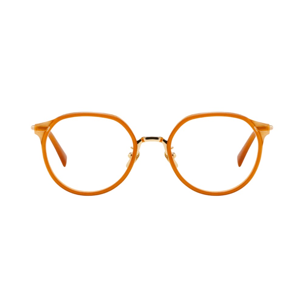 마노모스 ﻿어스 C5 투명 오렌지 콤비 뿔테 여자 남자 안경