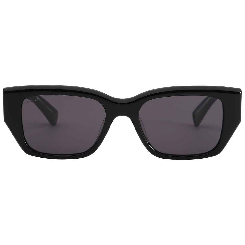 래쉬 스터프 C1 블랙 사각 프레임 레트로 뿔테 선글라스