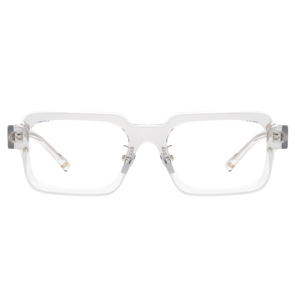 마노모스 CHARLIE 찰리 C4 안경테 클리어 투명 사각 플랫 뿔테 안경