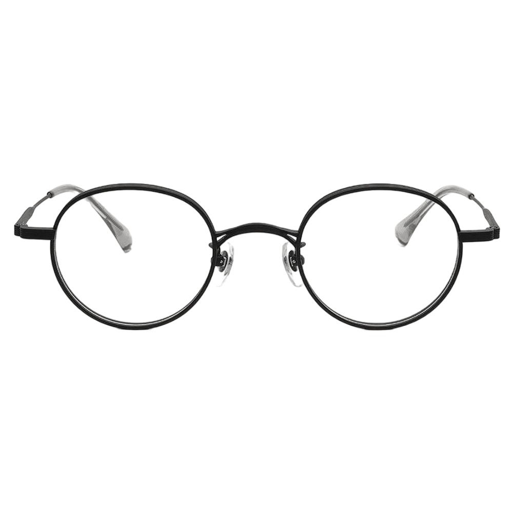 래쉬 에이타입 앤디 48 C1 블랙 원형 고도근시 안경테 고도수 안경