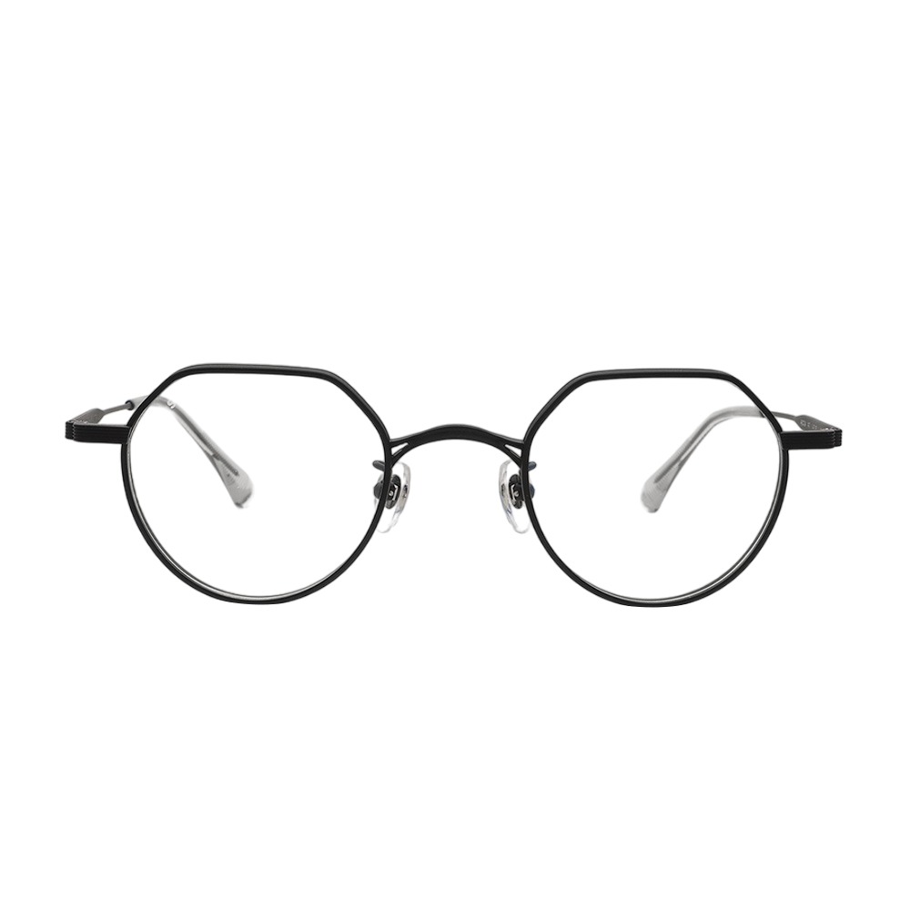 래쉬 에이타입 알렌 46 C1 메탈 블랙 실버 다각 패션 가벼운 안경