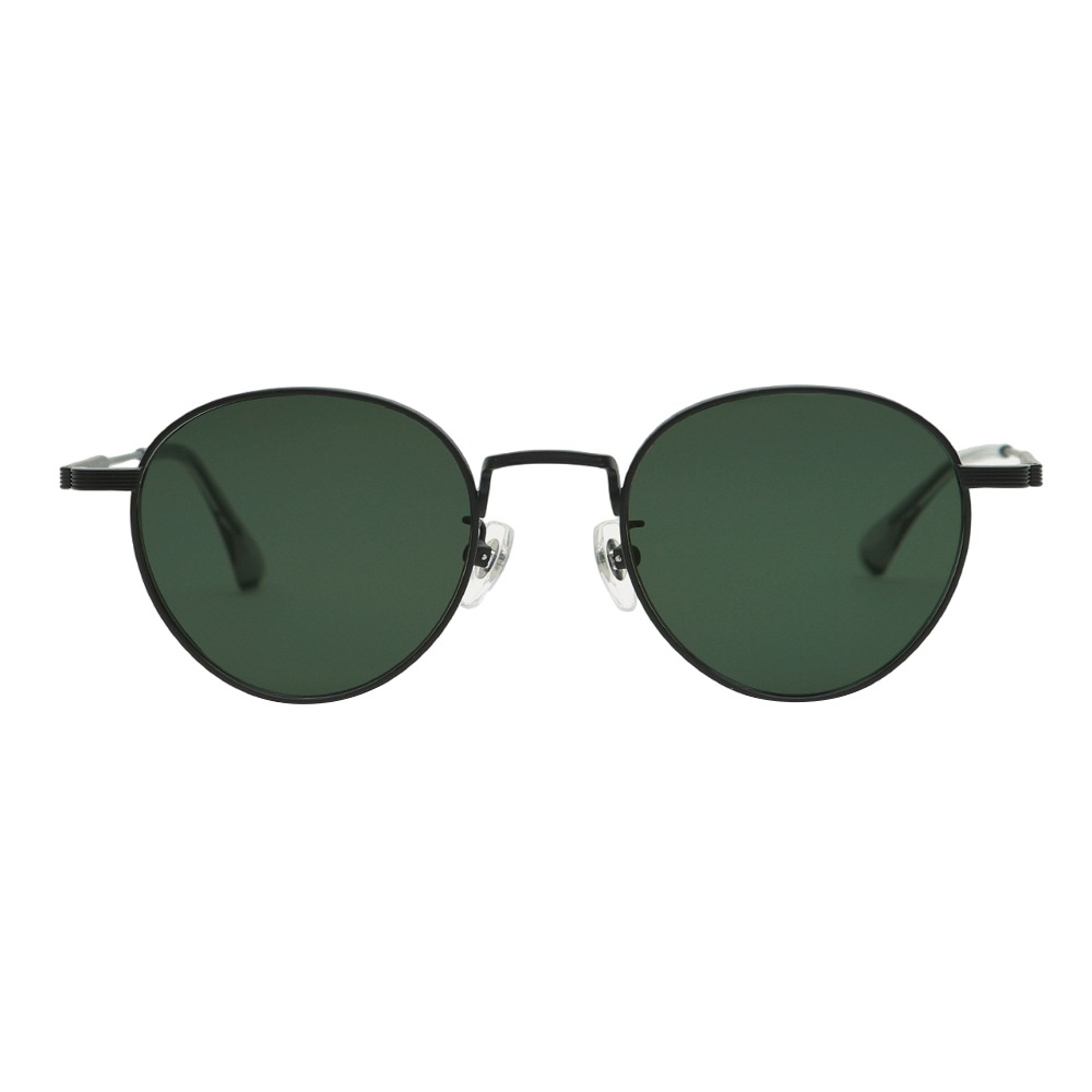 래쉬 브래드(S) C1 블랙 그린 데일리 메탈 남녀공용 동글이 선글라스