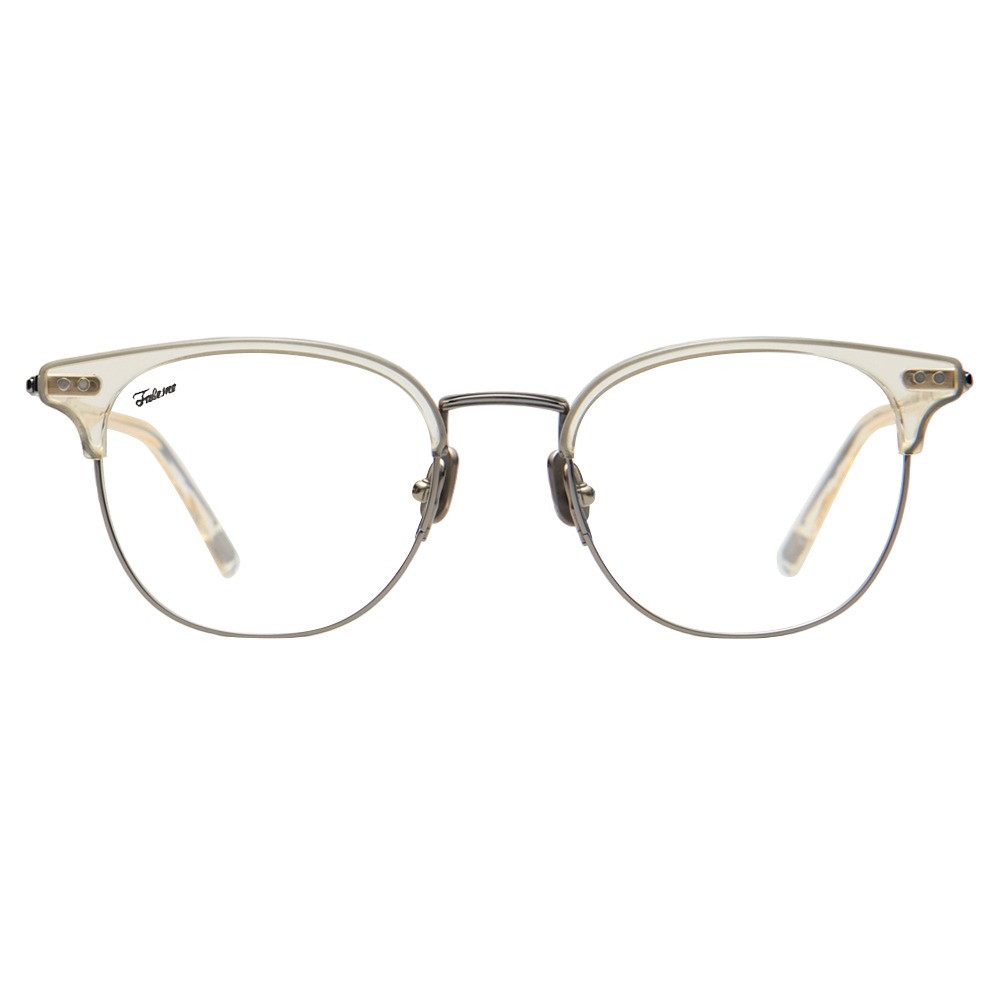 페이크미 사샤 CPN 클리어 옐로우 투명 하금테 티타늄 안경테 남자 안경