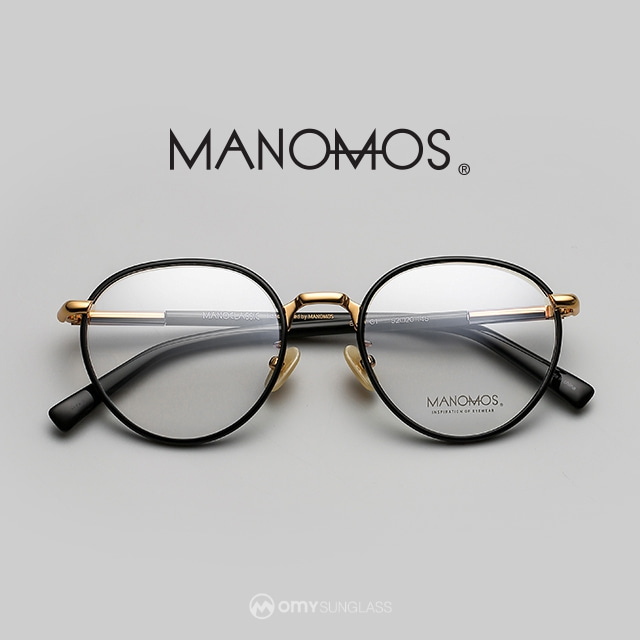 마노모스 BRIAN C1, 마노모스, 안경, 마노모스 안경, 블랙 뿔테, 골드 뿔테, 메탈 안경테