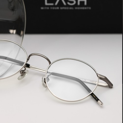 래쉬 에이타입 18 C7 원형 가벼운 남녀 공용 티타늄 안경테