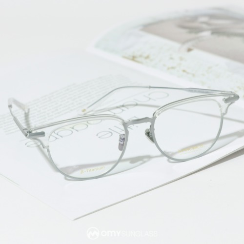 마노모스 로드 C5 투명 안경 가벼운 티타늄 여자 콤비 안경테