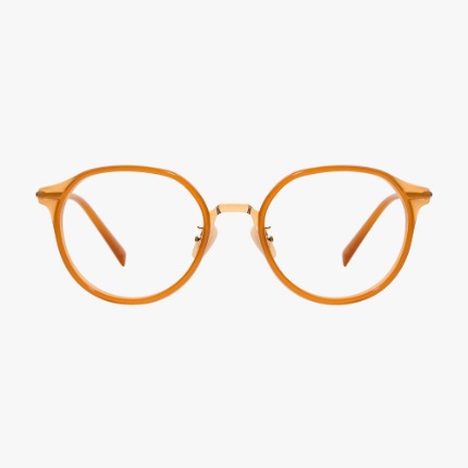 마노모스 ﻿어스 C5 투명 오렌지 콤비 뿔테 여자 남자 안경