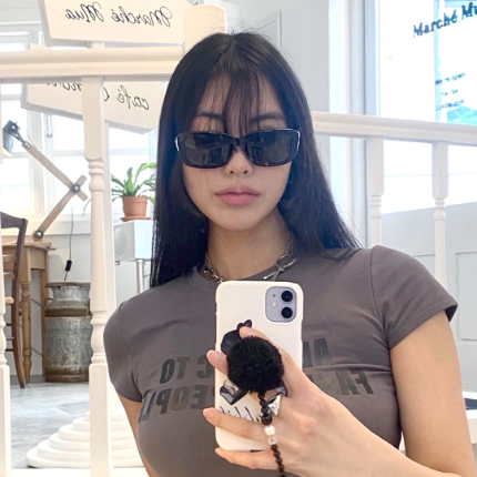 페이크미 갓챠 BSV 블랙 트렌디한 직사각형 볼드 패션 선글라스