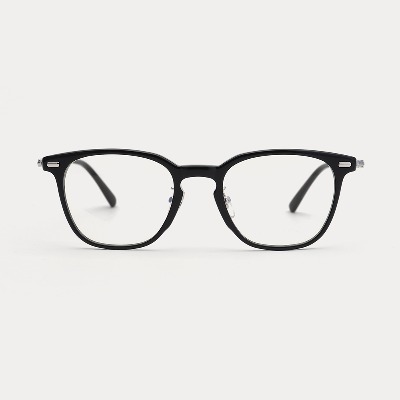 래쉬 리파인드 세쿼이아 C1 블랙 각진 경량 얇은 뿔테 깔끔한 남성 여성 안경