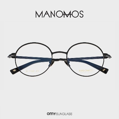 마노모스 레이디 T C1 블랙 티타늄 가벼운 동그란 안경테