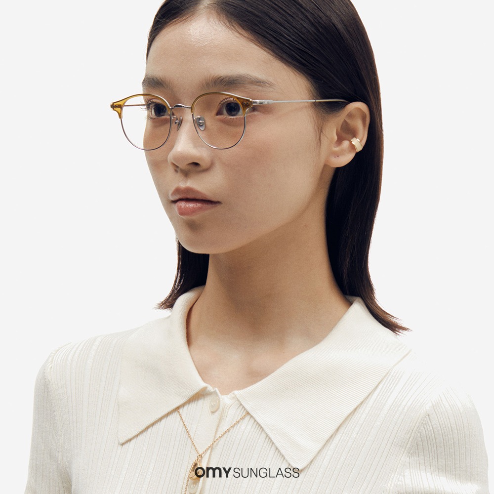 프로젝트프로덕트 CL16 C07WG 실버 반투명 콤비 옐로우 패션 여자 남자 공용 안경