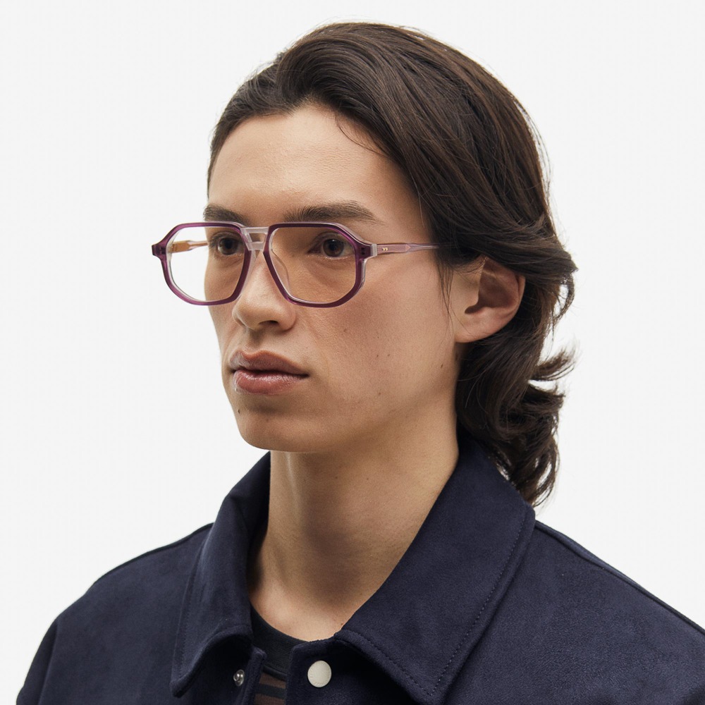 프로젝트프로덕트 CL23 C012 라이트 바이올렛 투브릿지 뿔테 패션 남성 여성 안경테 긱시크 안경