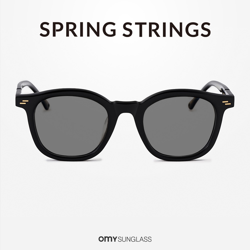 스프링스트링스 안경테 아이넘버5 블랙 깔끔한 모던 클래식 뿔테 안경
