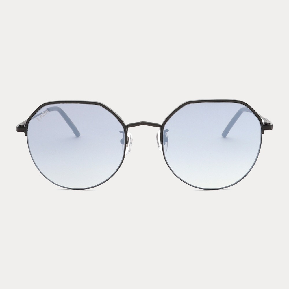 래쉬 큐어 BK01 블루 틴트렌즈 남녀공용 다각형 선글라스