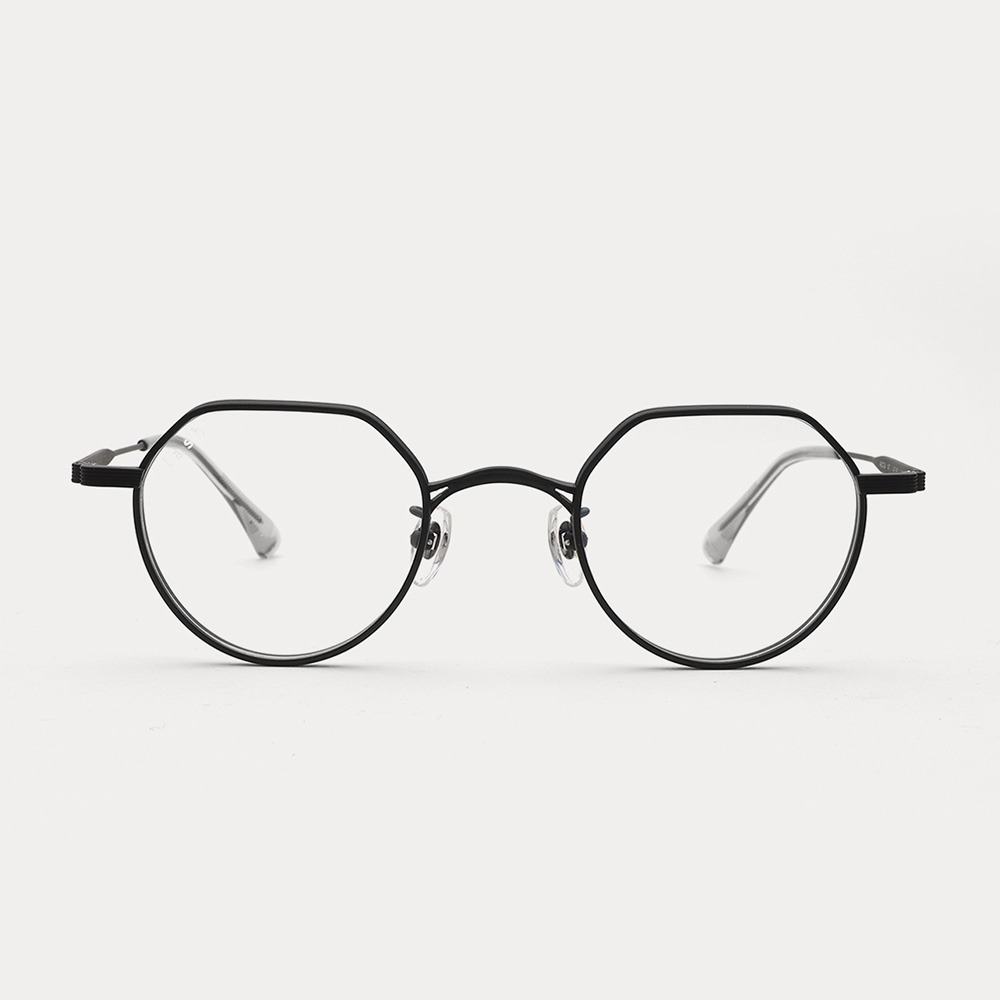 래쉬 에이타입 알렌 46 C1 메탈 블랙 실버 다각 패션 가벼운 안경