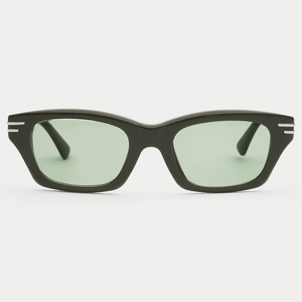 래쉬 버키 BUCKY C5 올리브 각진 뿔테 그린 틴트 패션 선글라스