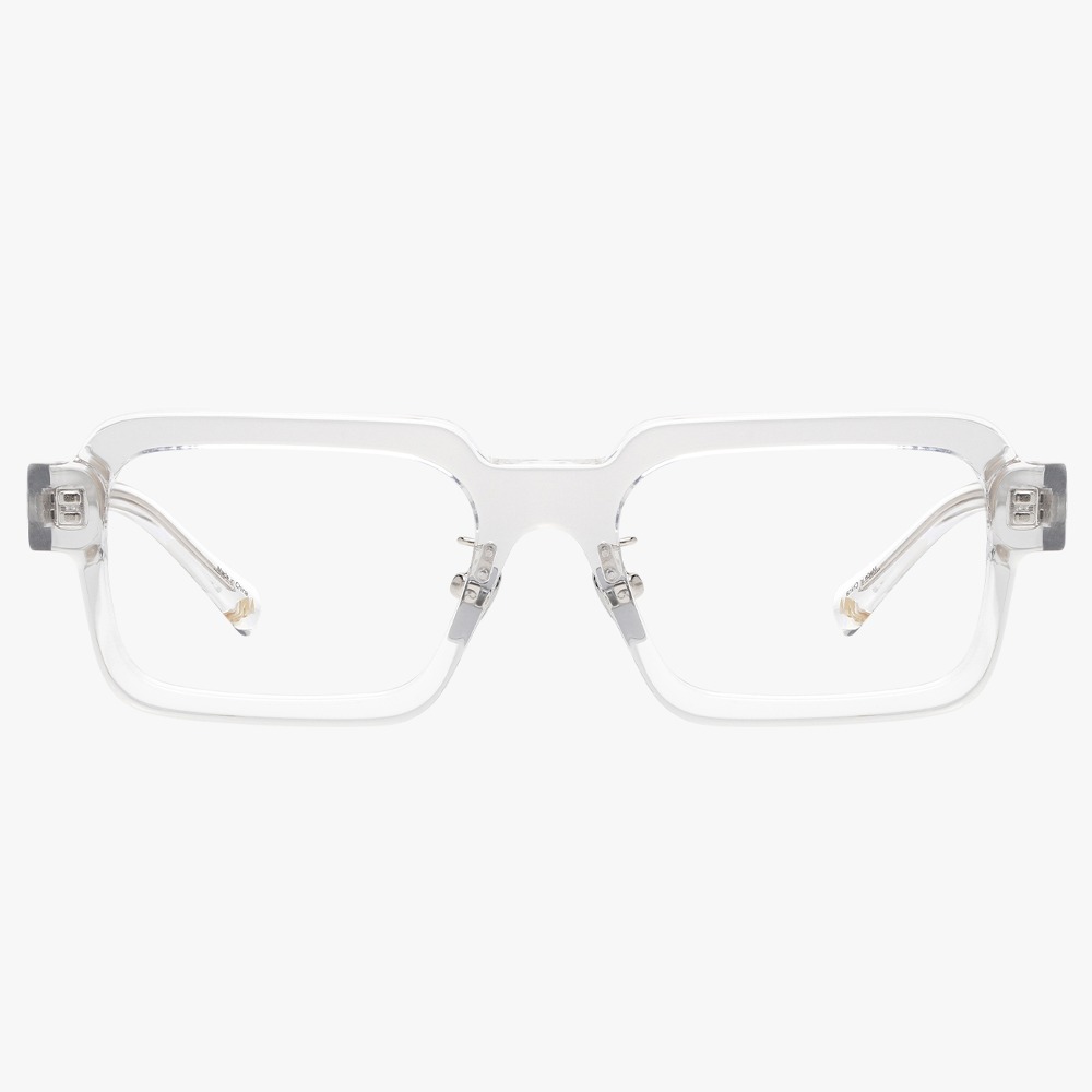 마노모스 CHARLIE 찰리 C4 안경테 클리어 투명 사각 플랫 뿔테 안경
