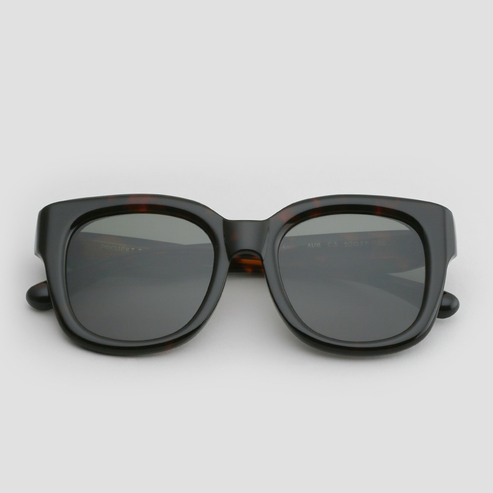 프로젝트프로덕트 AU8 C3 블랙 사각 투명 패션 선글라스