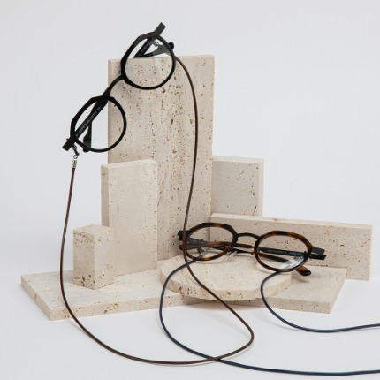 OMY 코튼 네이비 브라운 가벼운 패션 선글라스줄 깔끔한 디자인 스트랩 안경줄