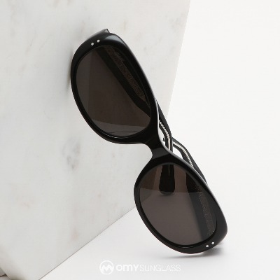 페이크미 가십 BSV 두꺼운 블랙 뿔테 패션 오벌 선글라스