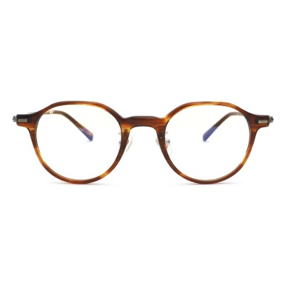래쉬 시더 C2 브라운 호피 가벼운 콤비 뿔테 한석규 안경