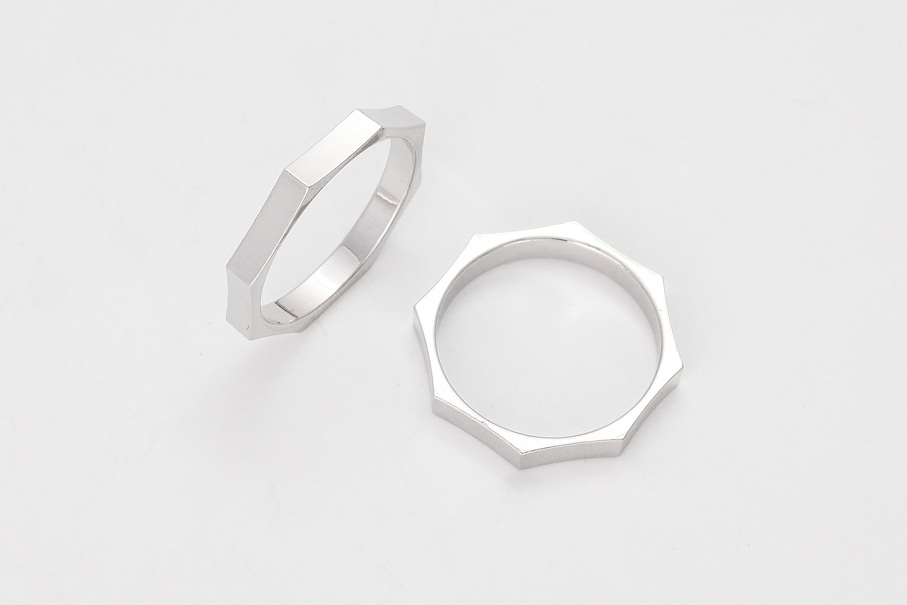 [T14-R2] 8각형 반지, 신주, 무 니켈, 핸드메이드 주얼리, 패션 주얼리, 유니크 반지