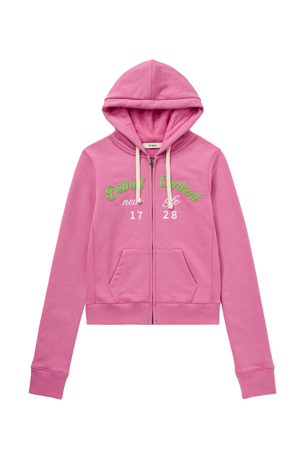 CONTENT SLIM HOOD ZIP - UP IN PINK