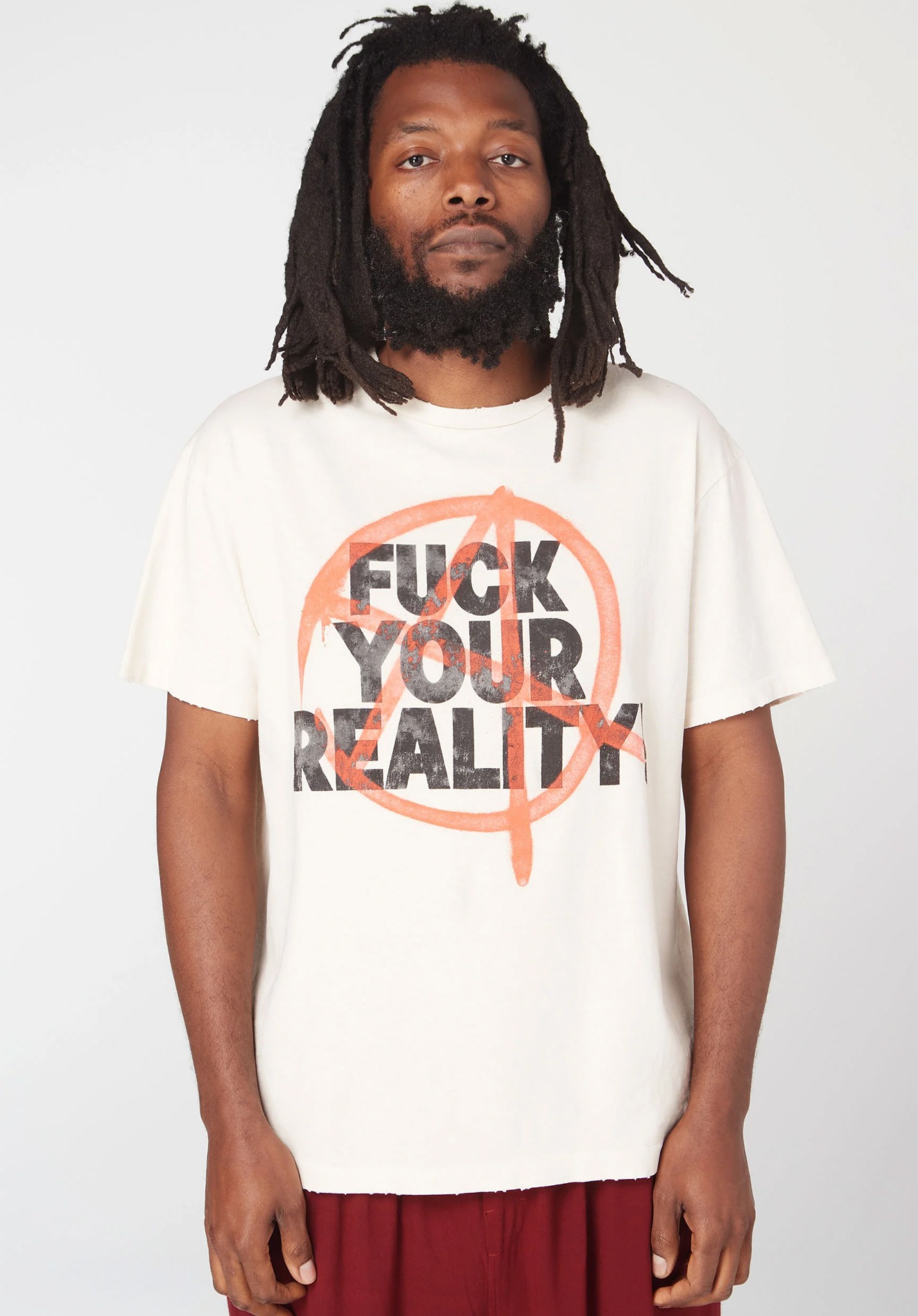 FUCK YOUR REALITY TEE, ANTIQUE WHITE