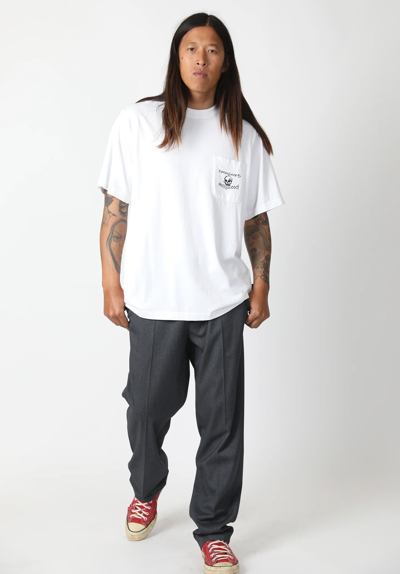 MADE IN HOLLYWOOD POCKET T, PIGMENT WHITE