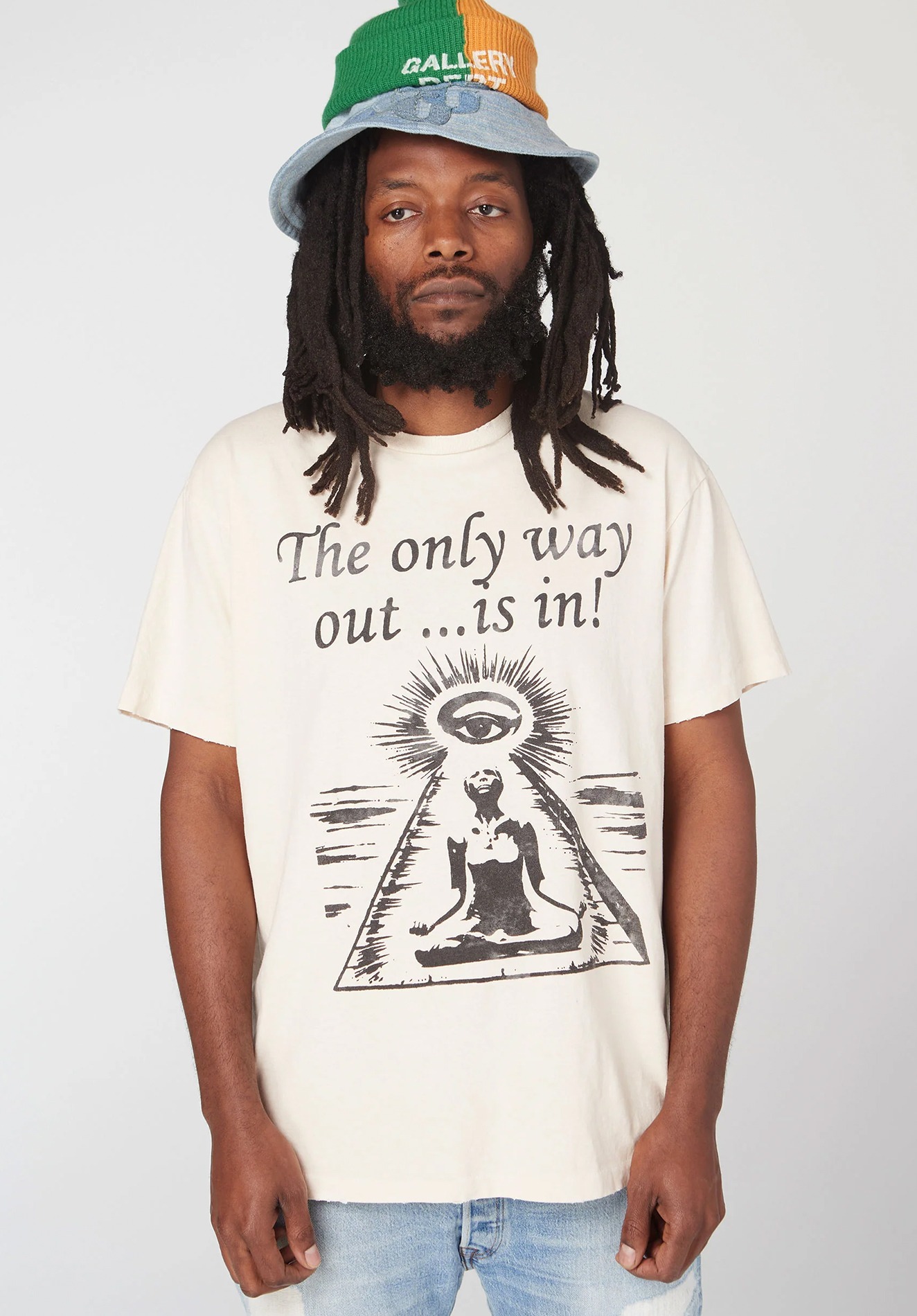 ONE WAY OUT TEE, ANTIQUE WHITE
