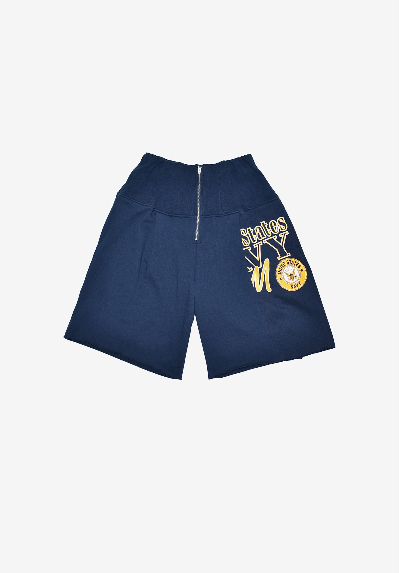[ONLY OFFLINE STORE] circa make cutback wide sweat boxer shorts, NAVY