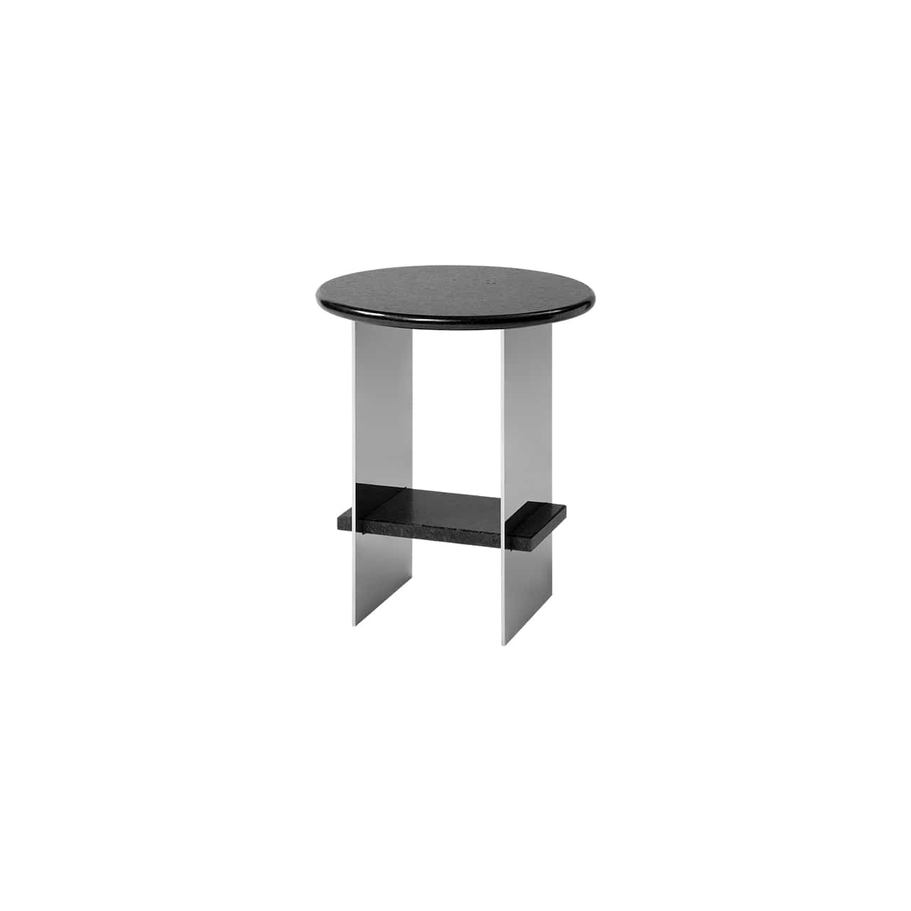 BLACK STONE SIDE TABLE