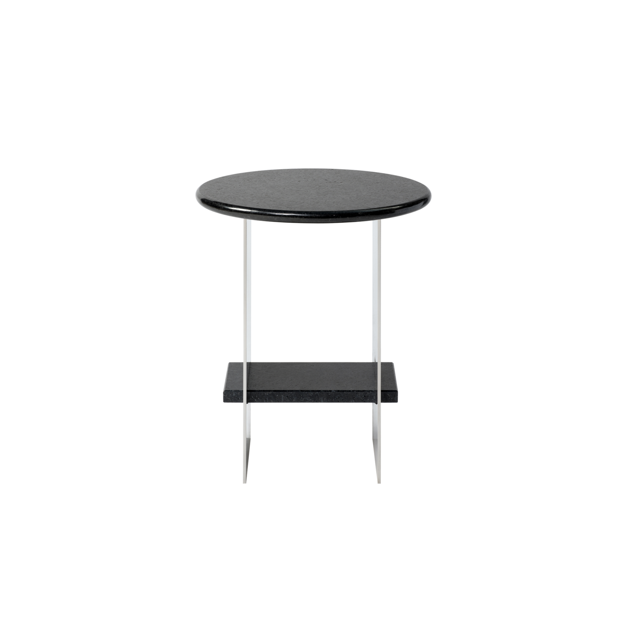 BLACK STONE SIDE TABLE