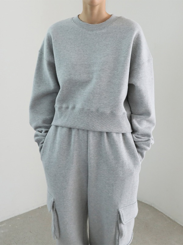 36316 Solid Tone Fleece-Lined Sweatshirt