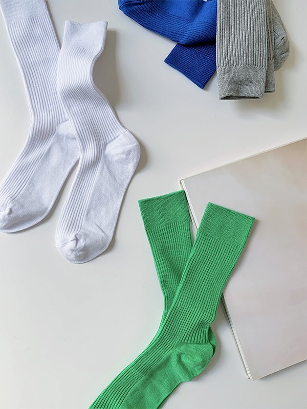 36709 Cotton Blend Ribbed Socks