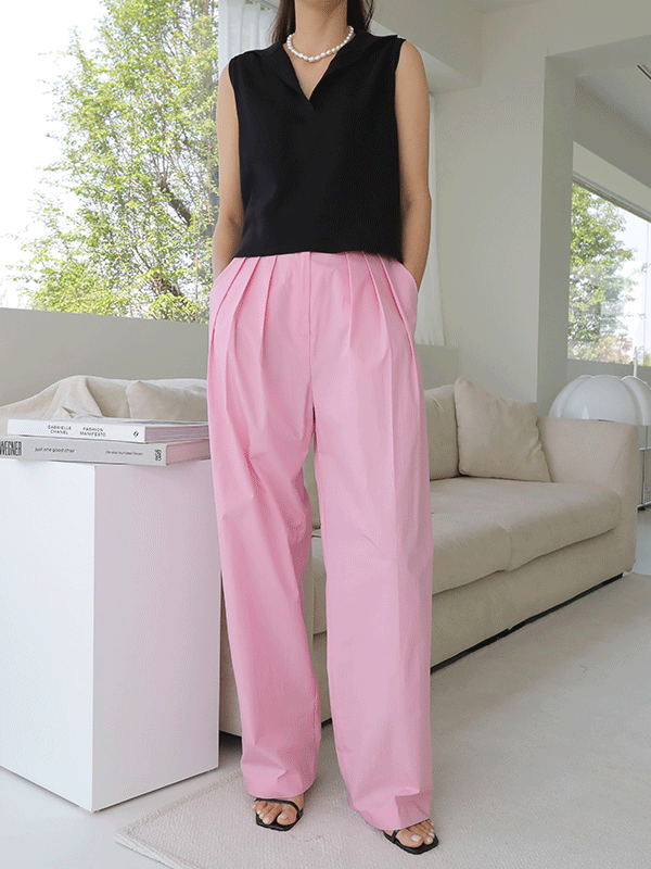 Solid Tone Tailored Pants