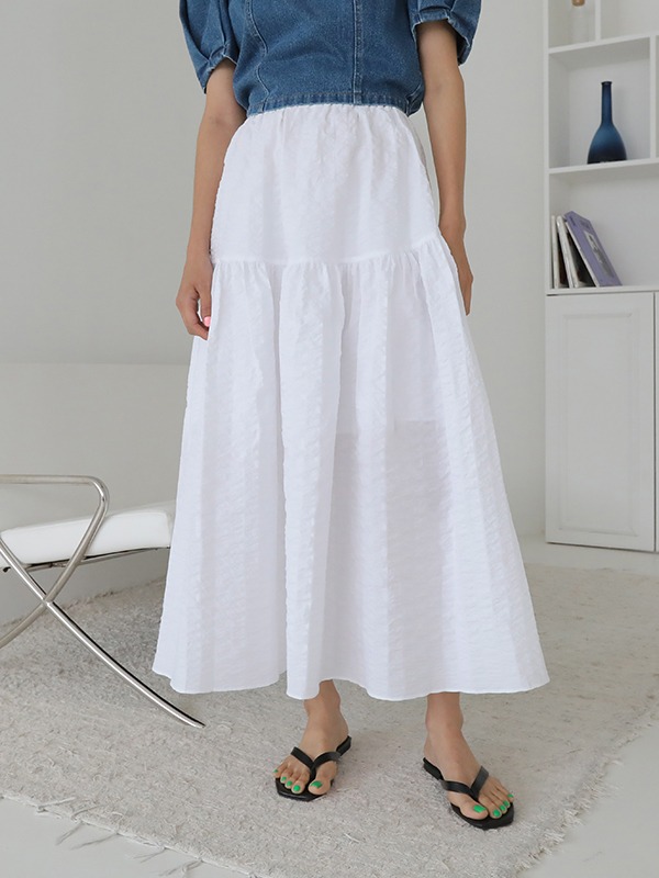35645 Elasticated Long Skirt