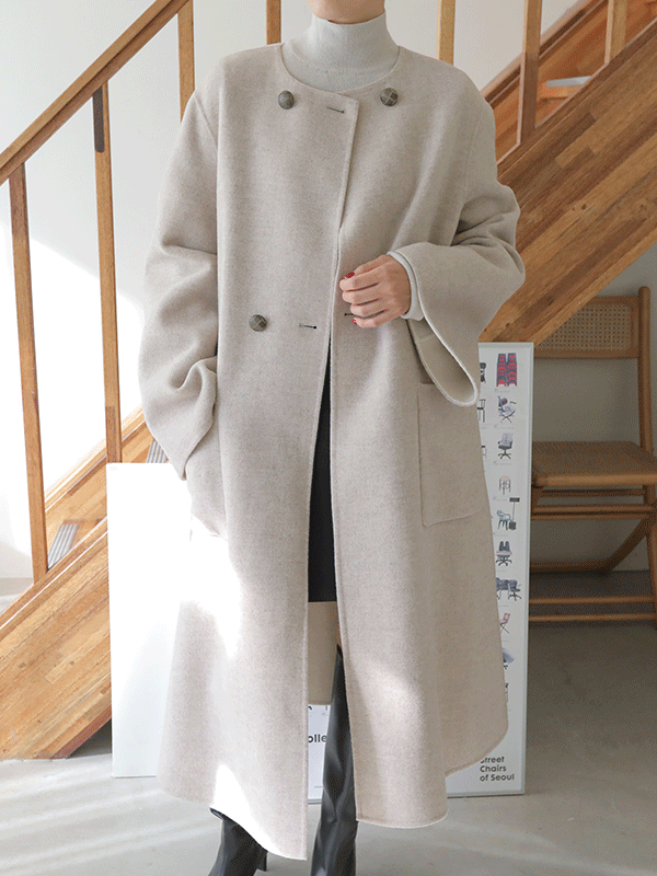 36158 Double-Breasted Longline Coat