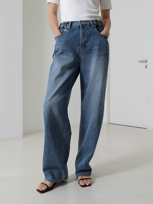 36801 Straight Cut Washed Jeans