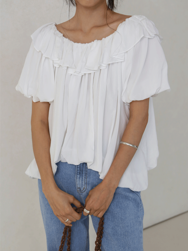 Melly frill blouse