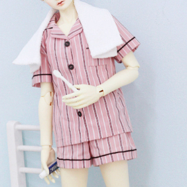 [Nine9 Style][SD17 BOY-outfit] (Pre-Order) Pajamas set (Pink)
