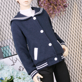 [Nine9 Style][SD17 BOY-outfit] Sailor baseball jumper (Navy)