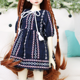[Nine9 Style][MSD-outfit] Ethnic dress (Navy)