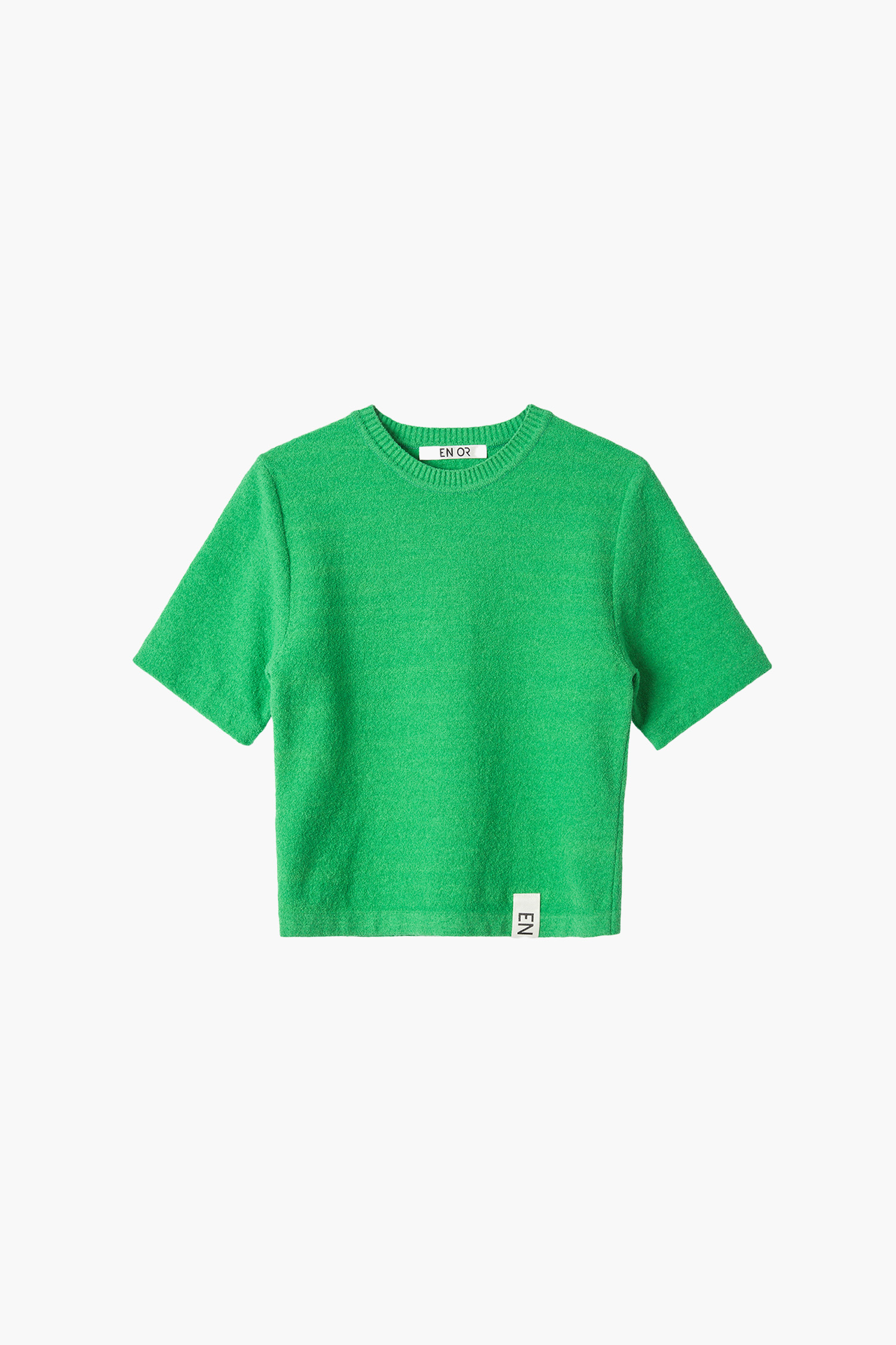 OUTLABEL BOUCLE KNIT TOP - GREEN