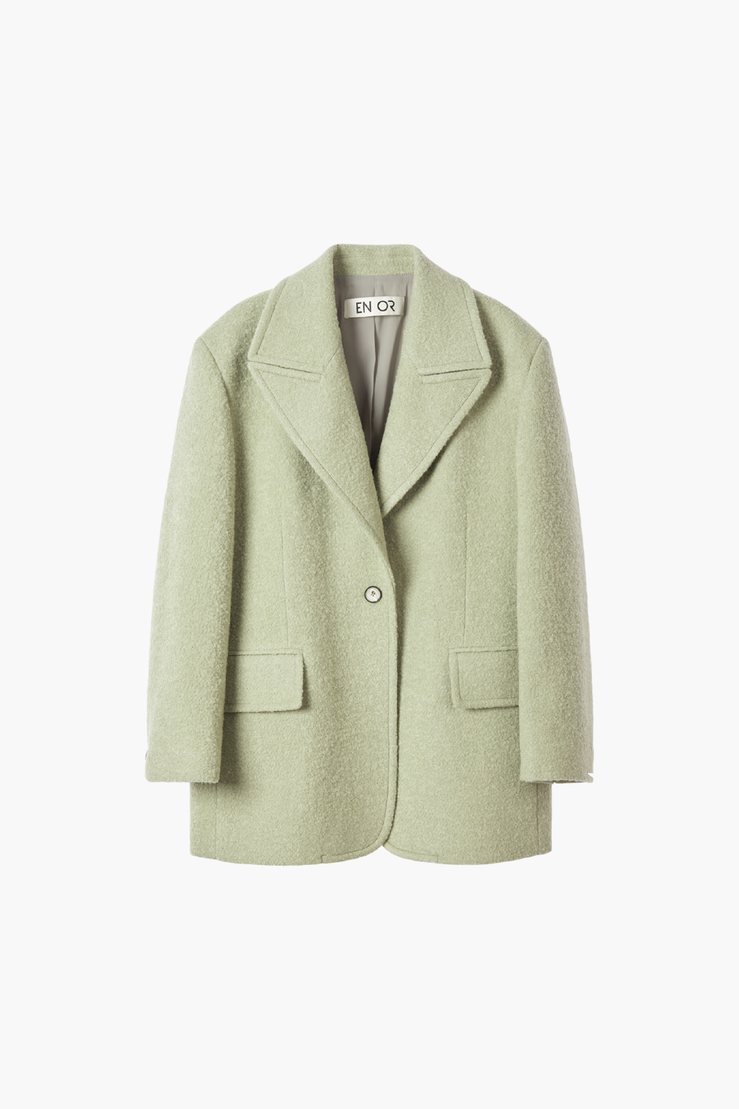 WIDE LAPEL COLLARED JACKET - GREEN